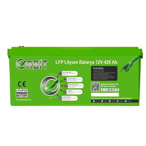 ORBİT 12 V 420 Ah LiFePO4 Akü-Marin Tip-VP